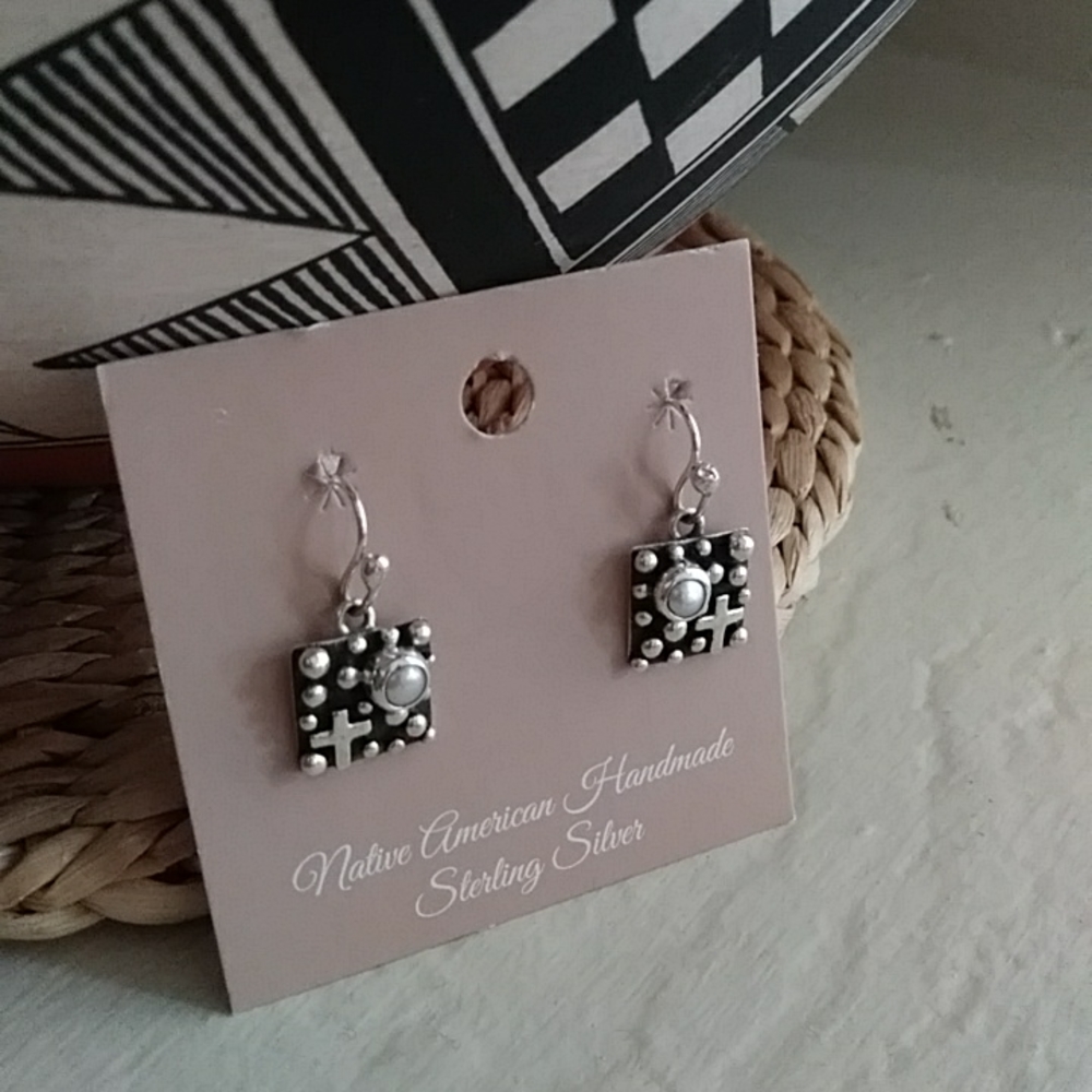 NWT Native American Navajo Sterling Earrings